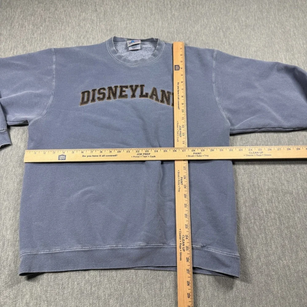Disney Sweatshirt Men L Blue Vintage Disneyland Resort Graphic Fleece Pullover - Picture 4 of 7